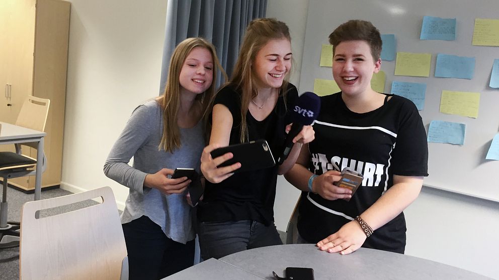 Maja Franki, Emily Stenstrand och Emma Lindblom går i årskurs 9 på Tullbroskolan i Falkenberg.