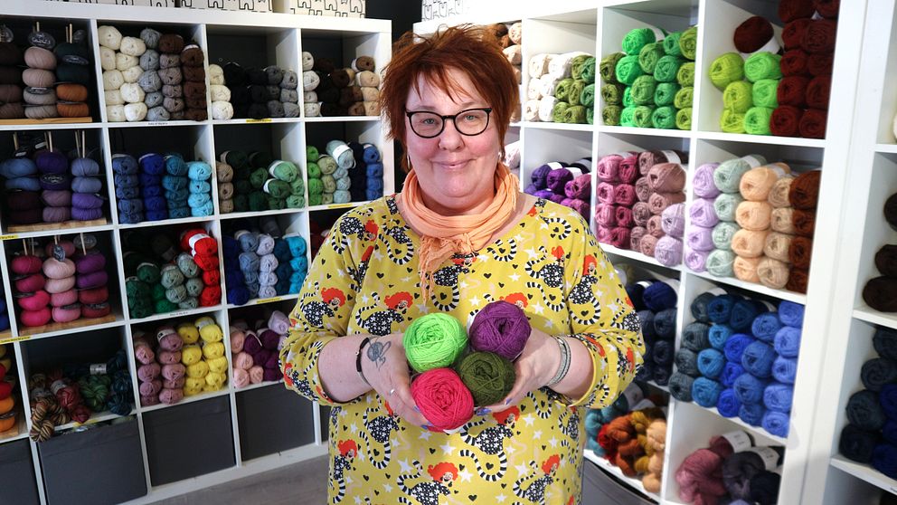 Henrietta Winell driver garnbutik i Karlskrona
