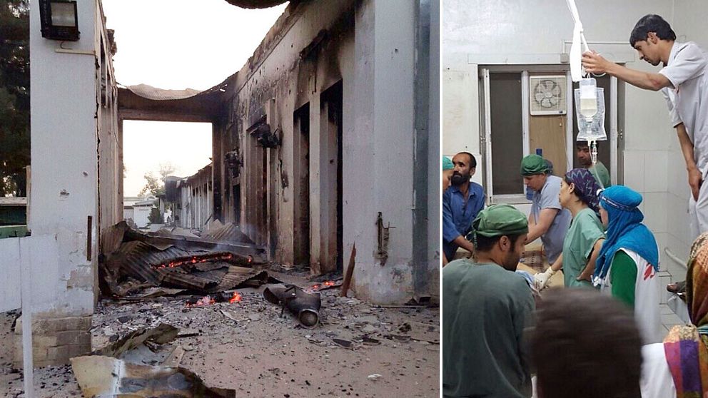 Läkare utan gränsers akutsjukhus i Kunduz efter bombningarna