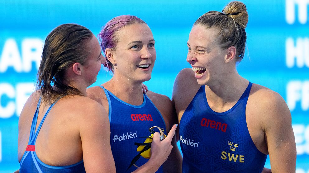 Sara Junevik, Sarah Sjöström och Louise Hansson.