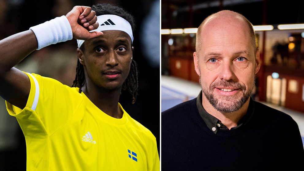 Mikael Ymer försvaras av Christer Sjöö, generalsekreterare i svenska tennisförbundet.
