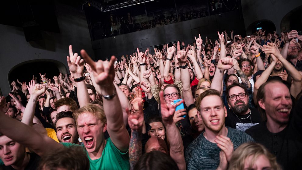 Publiken till en spelning med Eagles Of Death Metal på Debaser Medis, 2016.