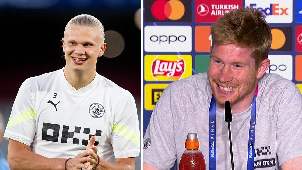 Kevin de Bruyne kostade på sig ett skämt kring Erling Haaland inför CL-finalen.