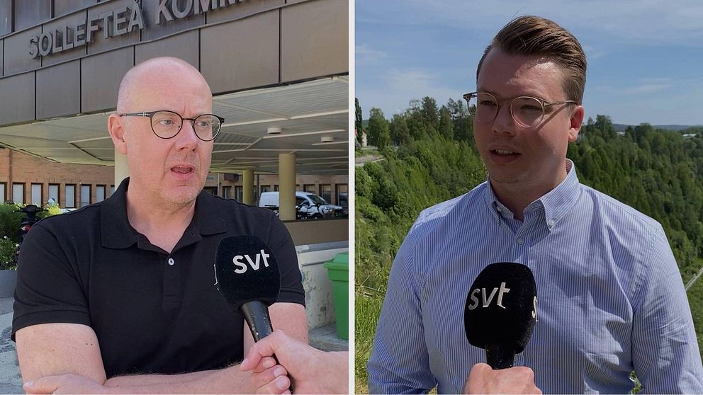 John Åberg (S) och Johan Andersson (C), kommunpolitiker i Sollefteå.