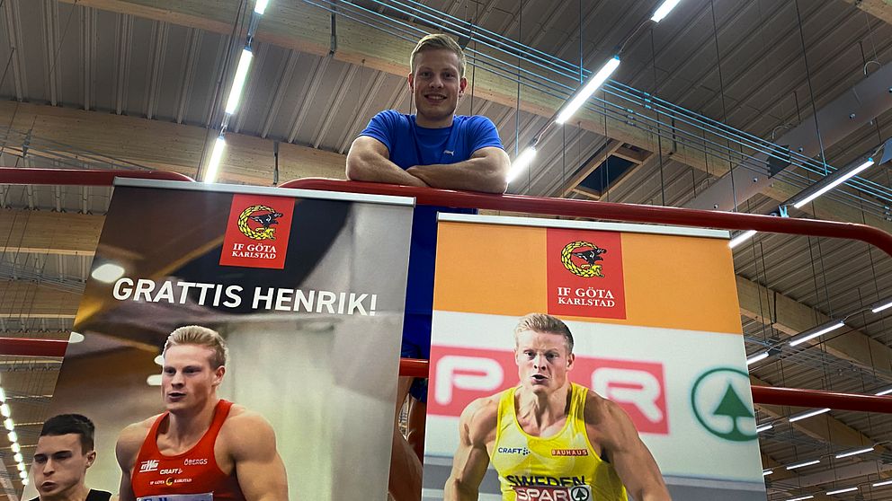 Henrik Larsson, sprinter, IF Göta, är färsk rekordhållare på 100 meter.