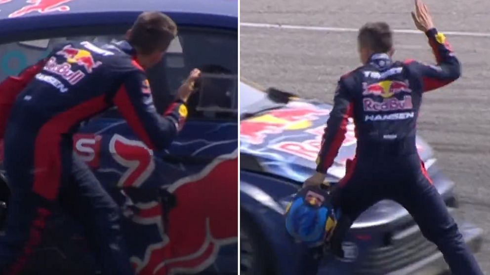 Timmy Hansen tvingades bryta – se när svensken tappar det