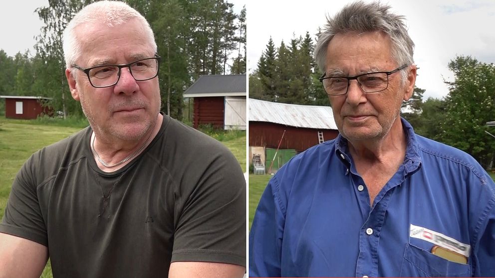 Två män i glasögon, Mats Olsson och Janne Kallin, blir intervjuade av SVT i Vemhån.