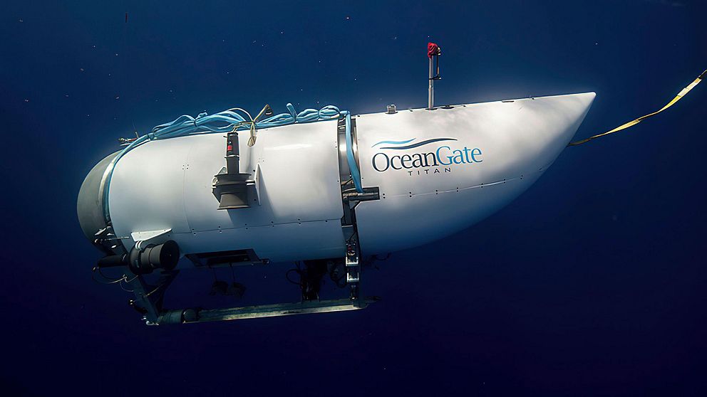 Undervattensfarkosten Titan som försvann på Atlantens botten.