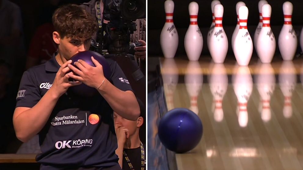 Se Carl Eklunds supercurl när han säkrade SM-guld i bowling