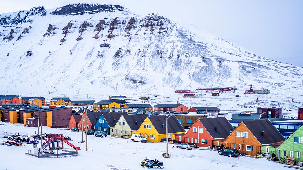 Bostäder i Longyearbyen på Svalbard.