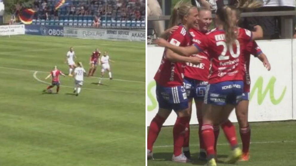 Se Jutta Rantalas hattrick i första halvlek mot Djurgården.