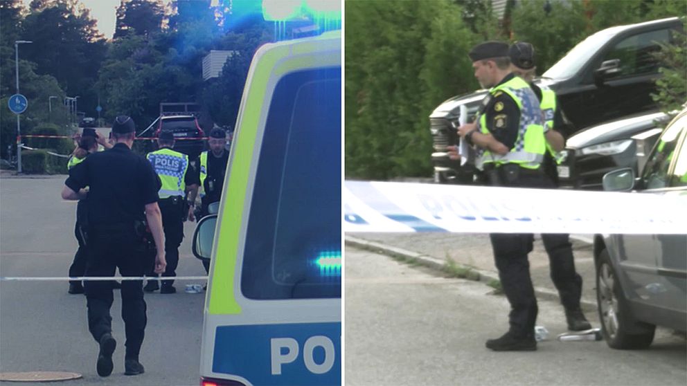 Det pågår en stor polisinsats på plats och området är avspärrat. En polishelikopter har flugit över Västerås under kvällen.