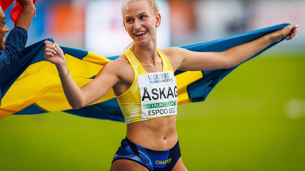 Maja Åskag tog silver i längdhopp på U23-EM.