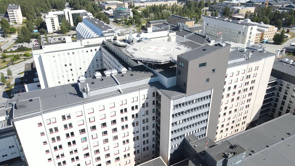Drönarbild av Norrlands universitetssjukhus.