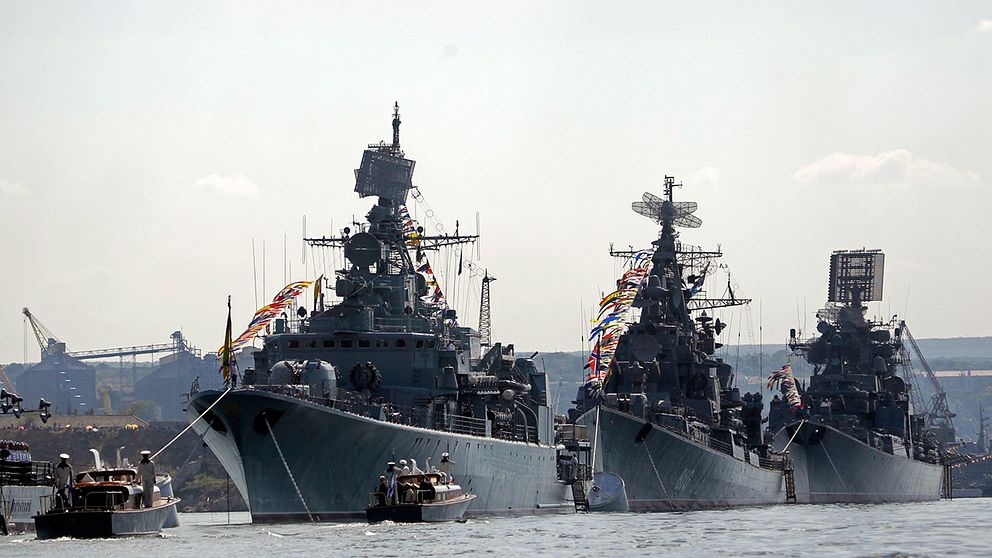 Krigsfartyg från den ryska Svartahavsflottan.
