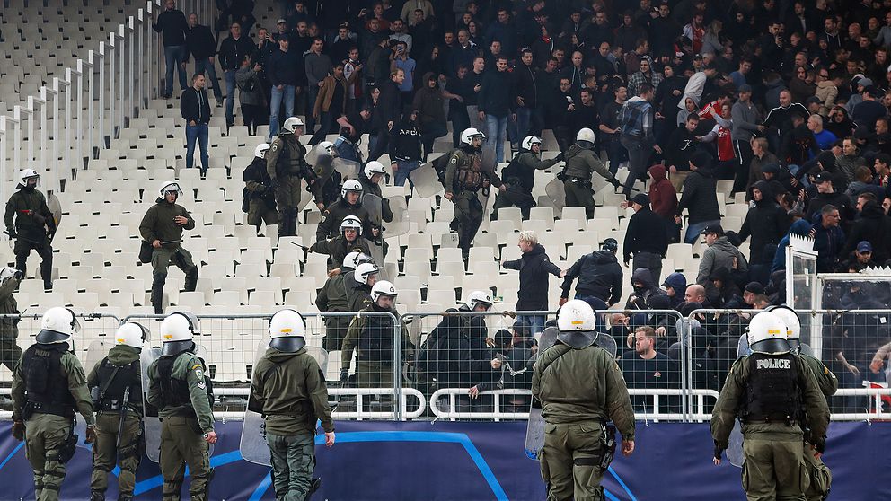 Arkivbild från tidigare match på Olympic Stadium i Aten.