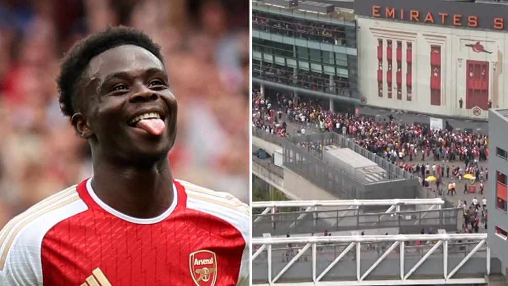 Bukayo Saka med drömmål i Arsenals premiärseger.