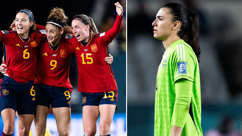 Zecira Musovic är besviken efter VM-förlusten mot Spanien.