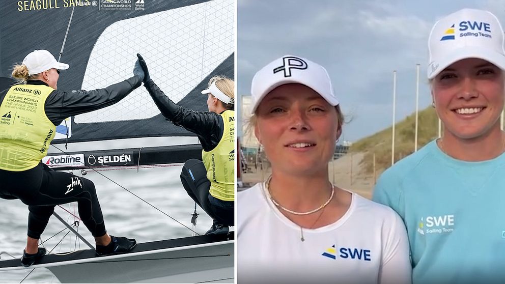 VM-guld till Vilma Bobeck och Rebecca Netzler i klassen 49erFX.