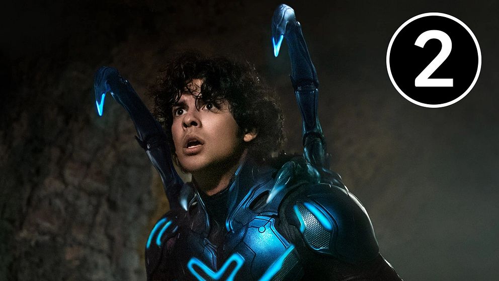 Xolo Maridueña som DC:s superhjälte Blue Beetle.