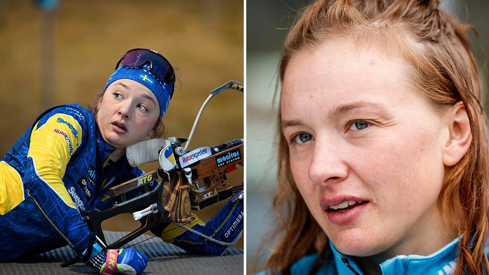 Linn Persson berättar om strulet i det liggande skyttet.