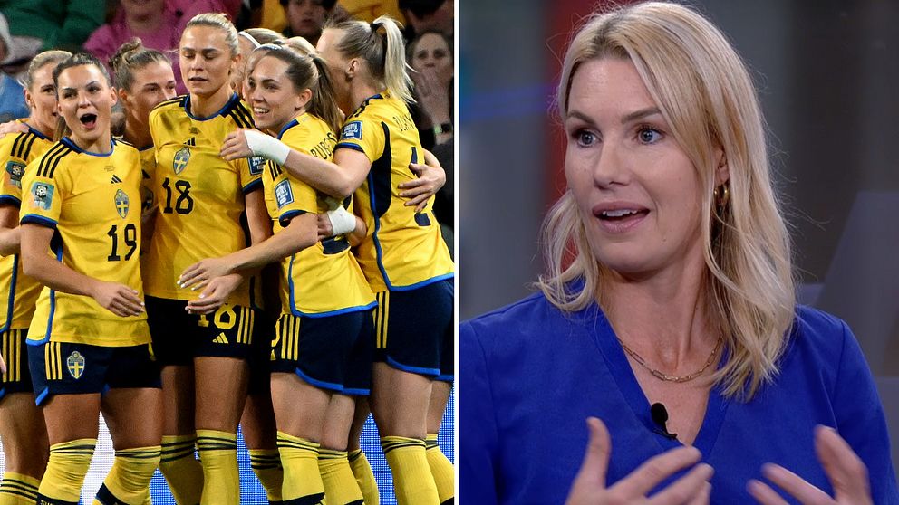 Hanna Marklund hyllar det svenska laget efter VM-bronset.