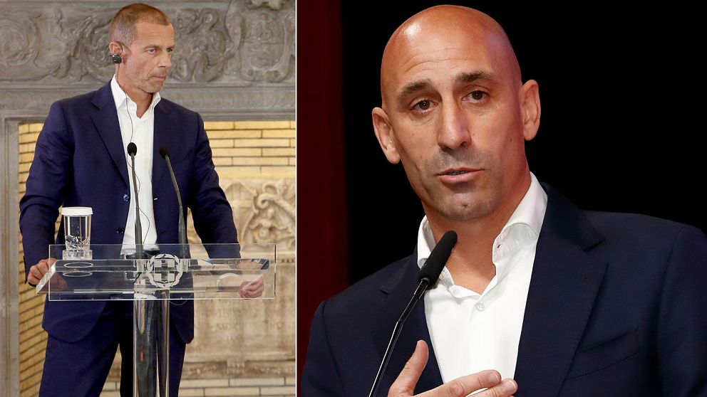 Aleksander Ceferin kritiserar Luis Rubiales agerande.