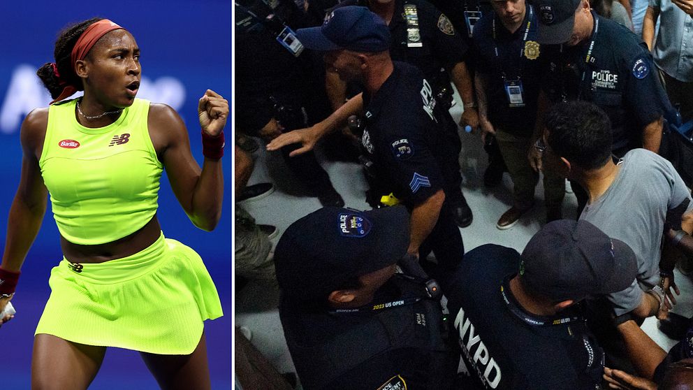 Coco Gauff är klar för US Open-final, efter en semifinal där polisen fick ingripa.