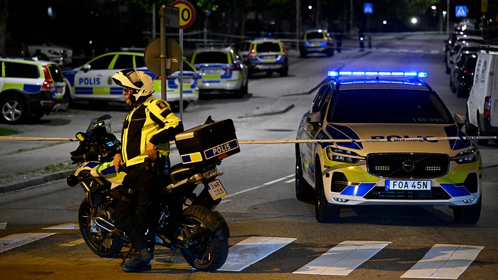 Polismotorcykel i Rosengård.
