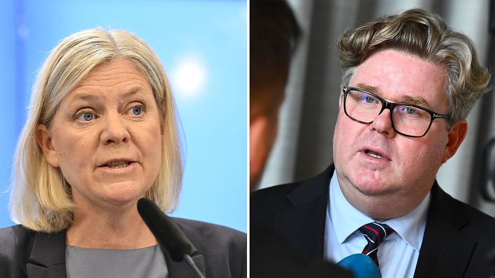 Magdalena Andersson (S) och Gunnar Strömmer (M).