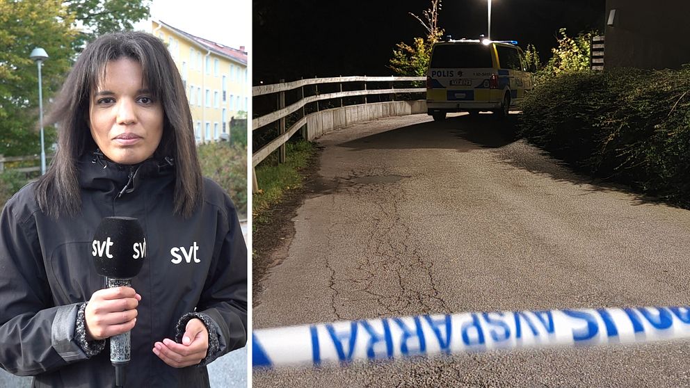 En man i 20-årsåldern hittades skottskadad i benet under lördagskvällen.