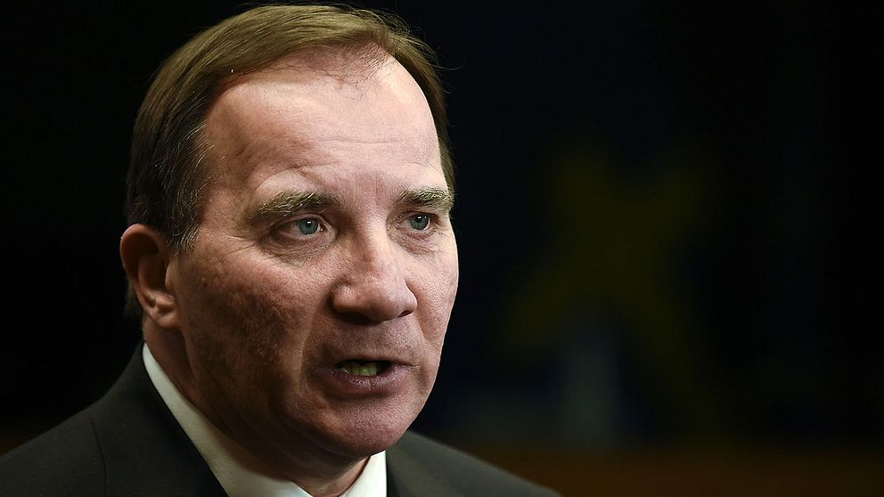 Statsminister Stefan Löfven under EU-toppmötet i Bryssel.