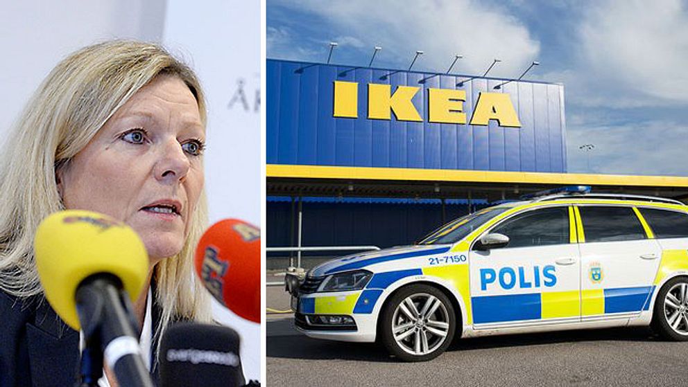 Åklagare Eva Morén vid presskonferensen om åtalet efter Ikea-morden