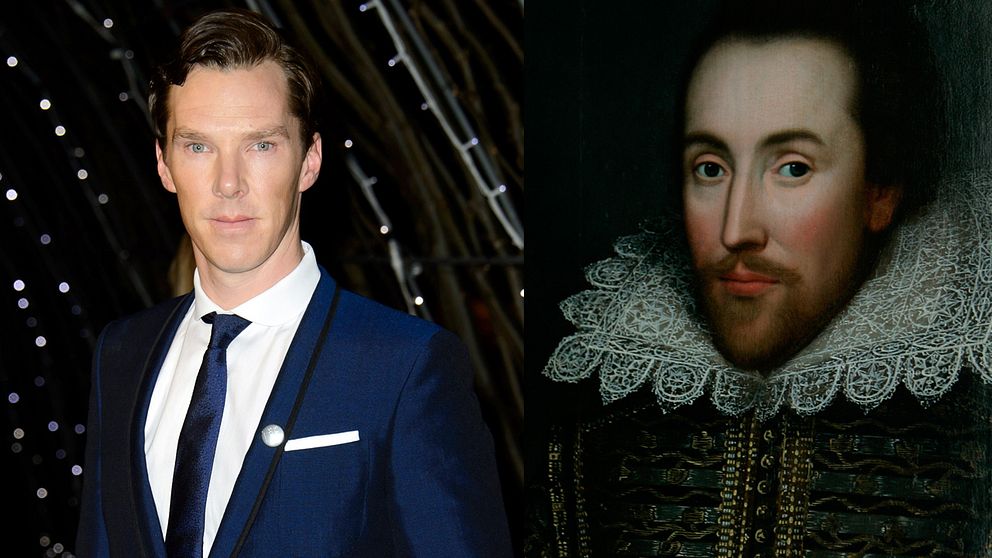 Hamlet och hans skapare: Benedict Cumberbatch och William Shakespeare.