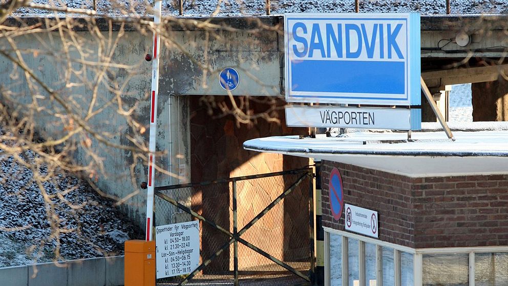 Skylt Sandvik.