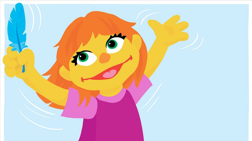 Autistiska Julia är ny karaktär i ”Sesame street”