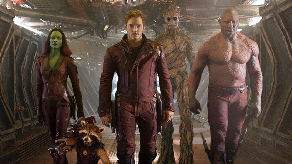 De okonventionella rymdhjältarna i ”Guardians of the Galaxy” från 2014.
