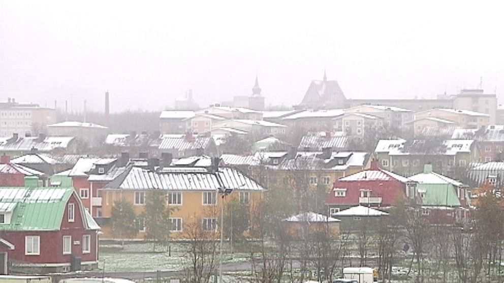 I Kiruna föll första snön för säsongen den 2 oktober.