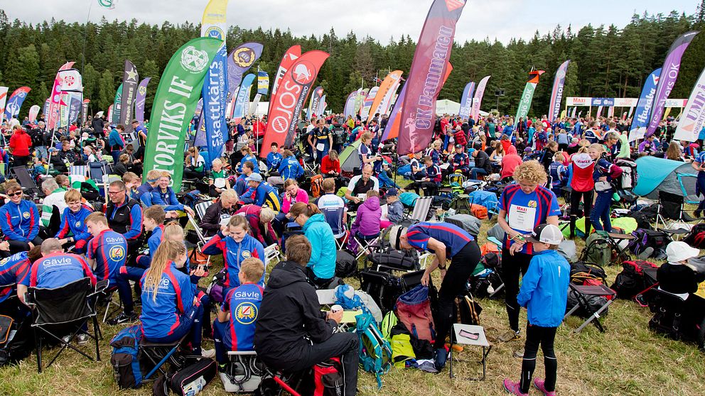 Löpare förbereder sig inför O-ringen 2015 i Borås.