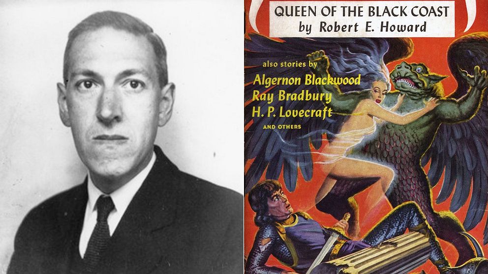 HP Lovecraft har efter sin död fått kultstatus inom skräcklitteraturen. Till höger syns omslaget till ”Avon Fantasy Reader” nummer åtta (1948), som innehöll en novell av författaren.