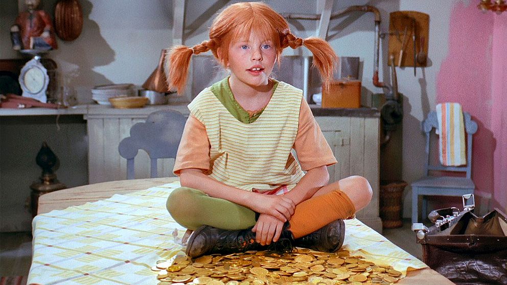 Nu hyllas 70-årsjubilerande Pippi Långstrump med en förgylld jättemedalj.
