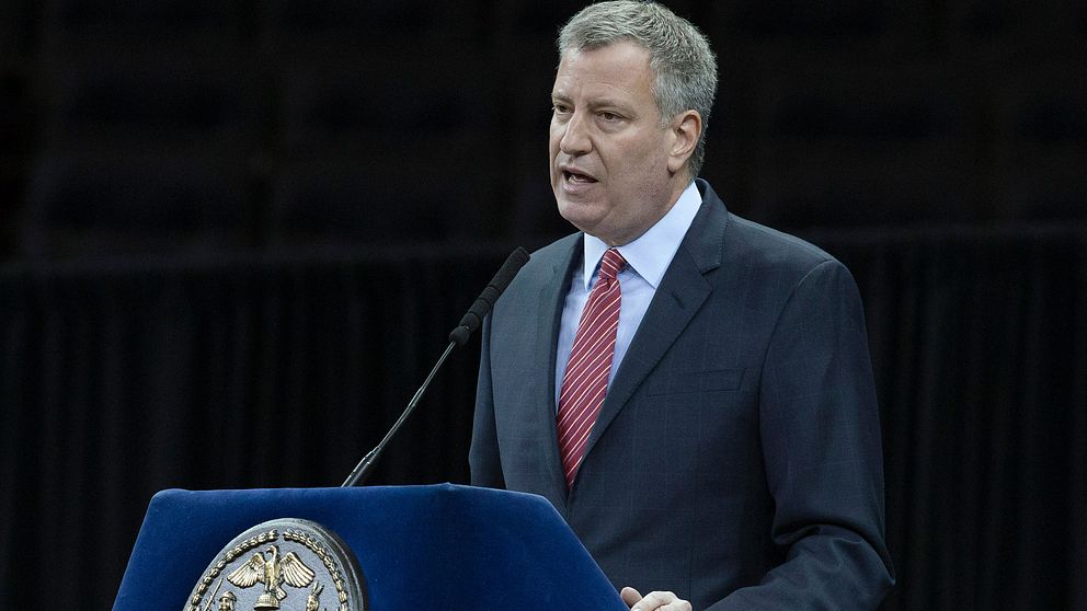 New Yorks borgmästare Bill de Blasio.