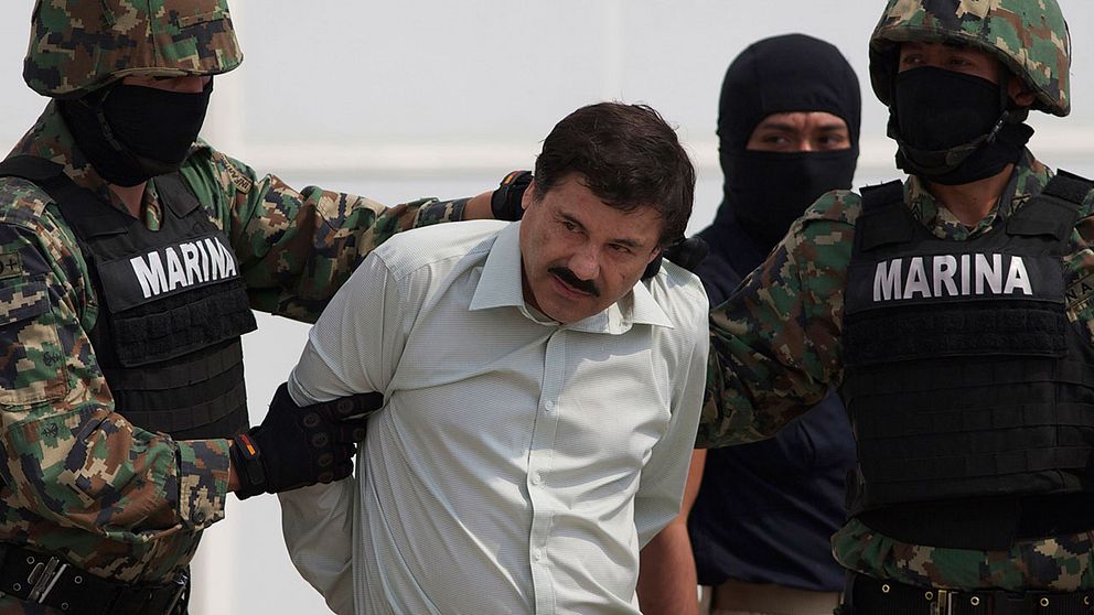 Bilder från när Joaqín ”El Chapo” Guzmán greps i februari 2014.