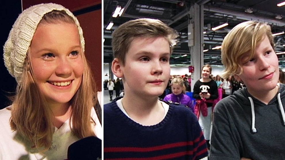 13-åriga Nadja Tür och kompisarna Elias Holm och Jonathan Andersen, 11 år.