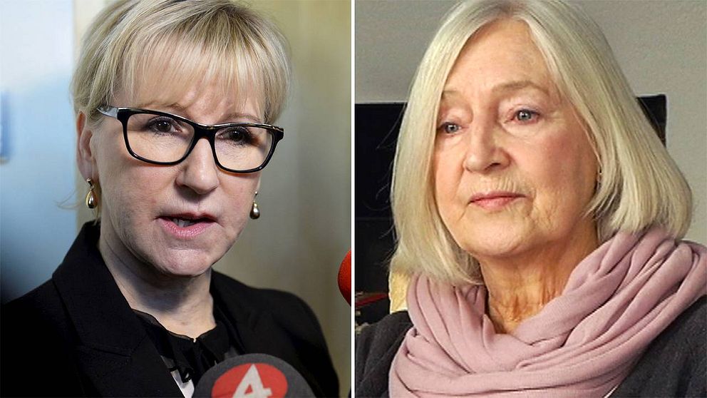 Utrikesminister Margot Wallström och  Inga-Britt Ahlenius, före detta chef för Riksrevisionen..
