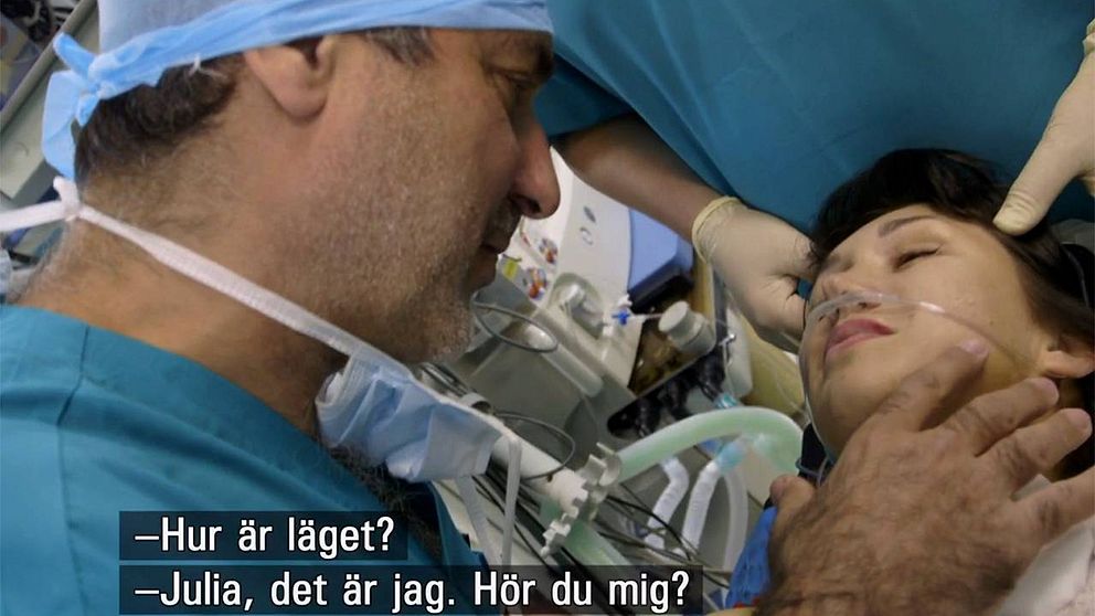 Paolo Machiarini med sin ryska patient Julia.