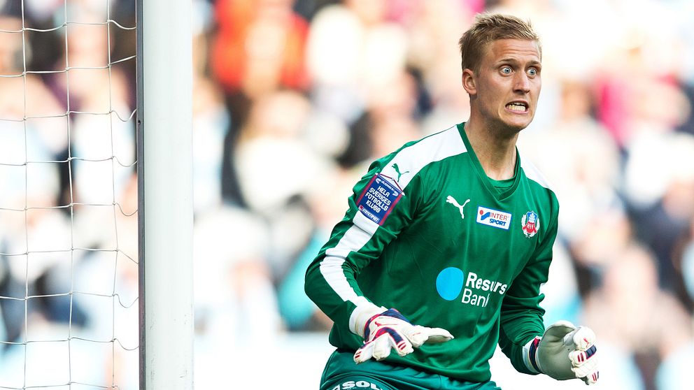 Helsingborgs förre målvakt Pär Hansson i målet.