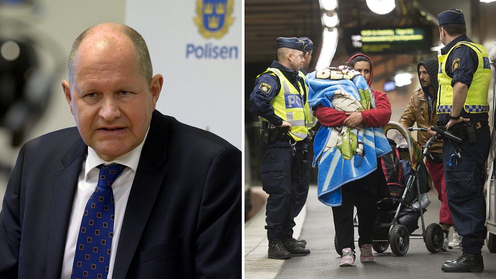 Dan Eliasson och poliser.