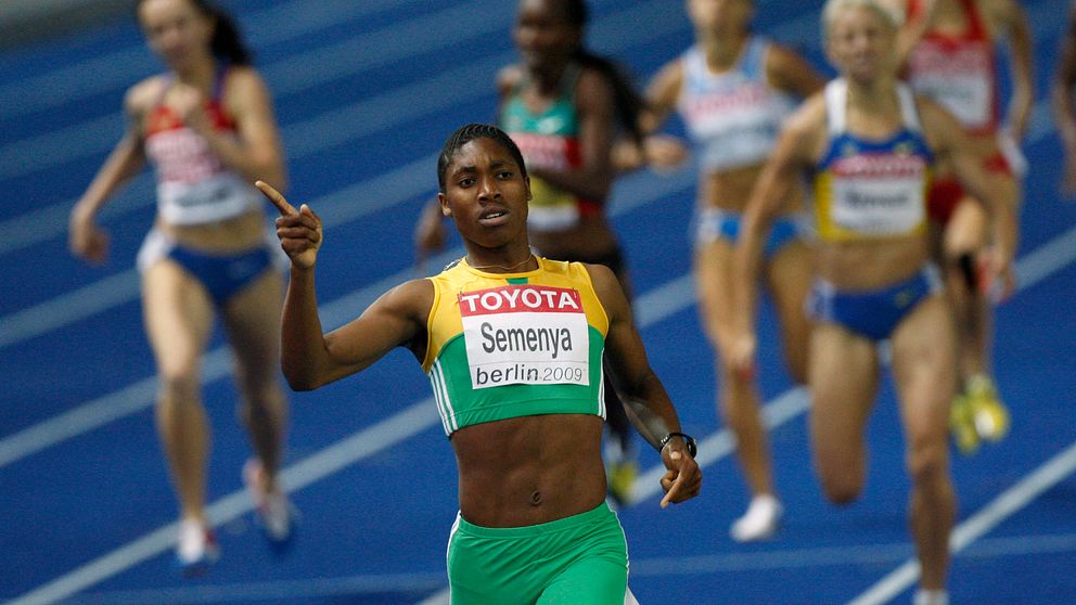 Caster Semenya, 18, tog guld på 800 meter.