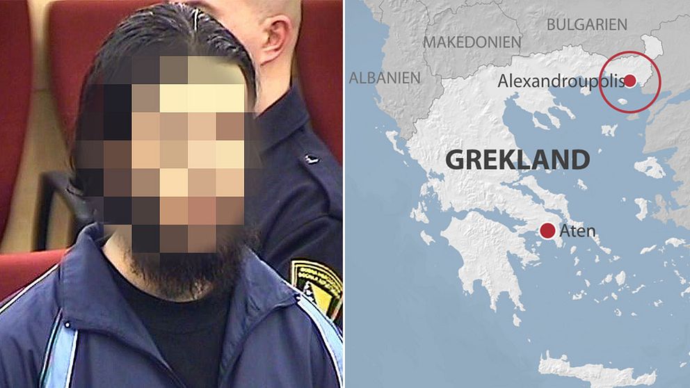 En känd svensk jihadist och en karta över Grekland.